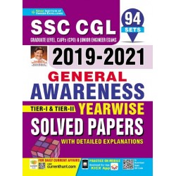 SSC CGL 2019 to 2021 General Awareness Tier I and Tier II Yearwise Solved Papers