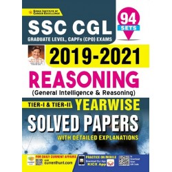 SSC CGL 2019 to 2021 Reasoning Tier I and II Yearwise Solved Papers