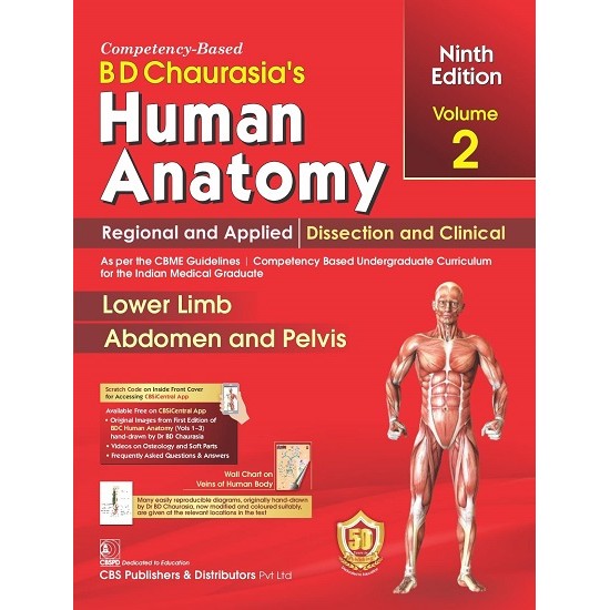 BD Chaurasia's Human Anatomy Volume 2, 9th Edition