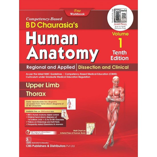 BD Chaurasia Human Anatomy Volume - 1, 10th Edition