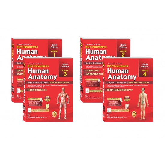 BD Chaurasia's Human Anatomy 9th Edition (Combo pack)