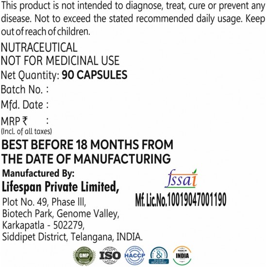 NLIFE Ashwagandha 90 Capsule